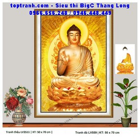 Tranh thêu phật Adi đà